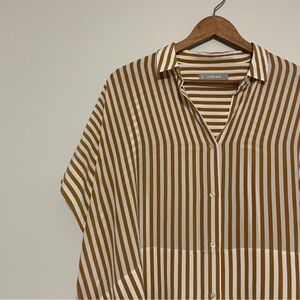 Everlane 100% Silk buttonup yellow